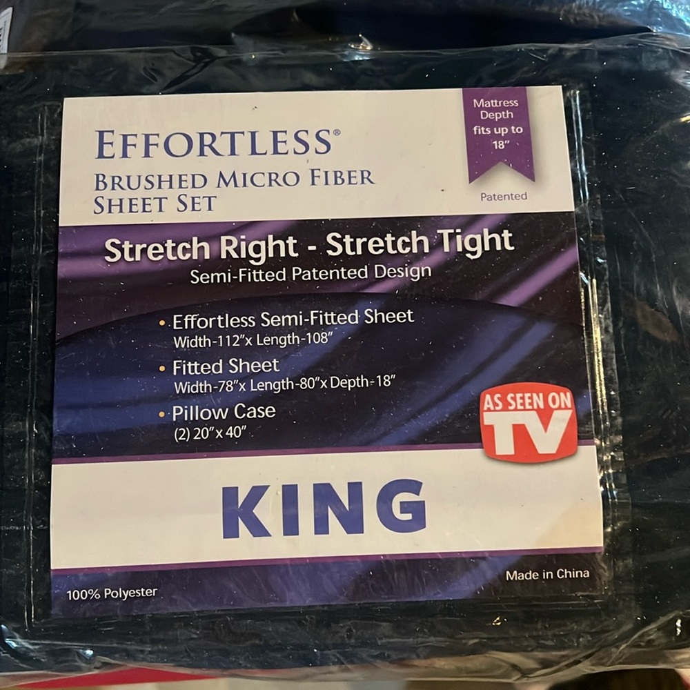 King size semi fitted sheet with two pillowcase set